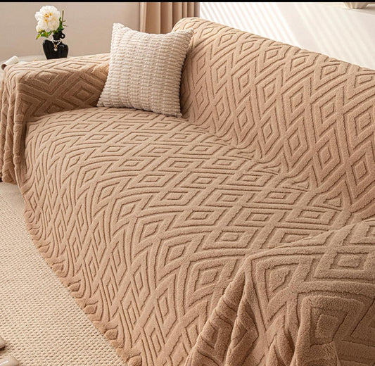 كسوة طقم جاكار فرو بشكل مربعات✨