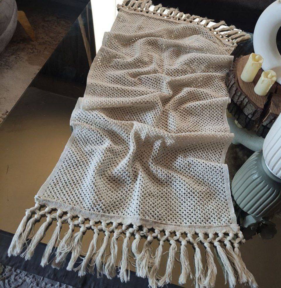 رانر ترابيزة من الكروشيه ✨